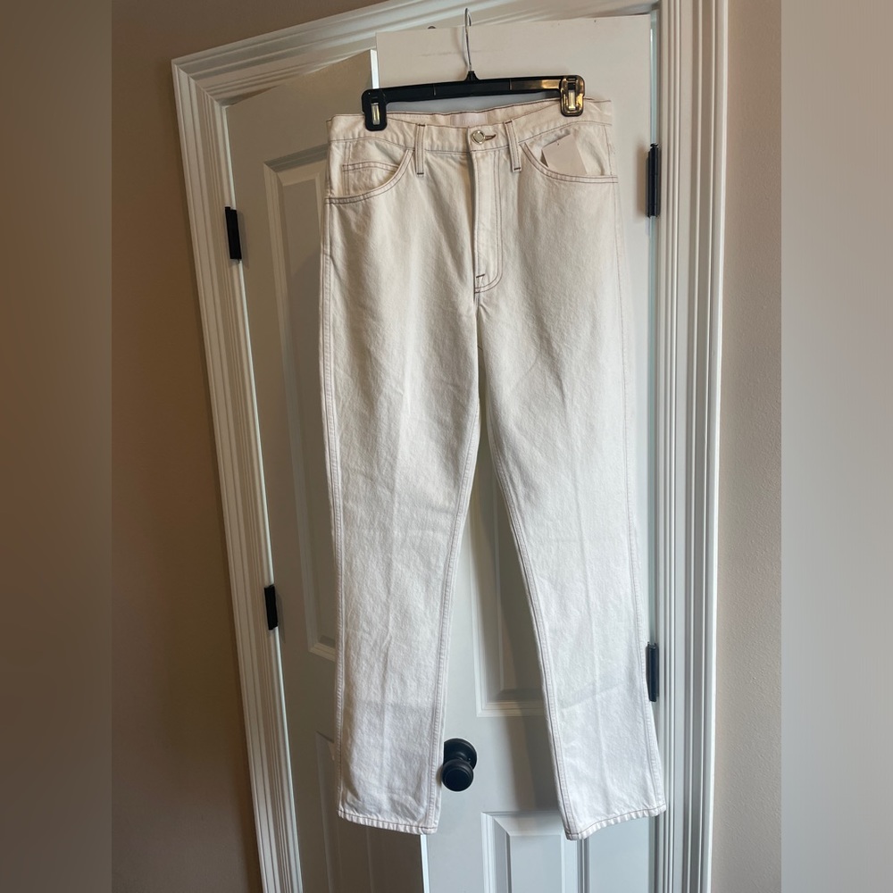 Frame Offwhite Women’s Jeans 28 Le Italien True Straight Denim Blue Jeans